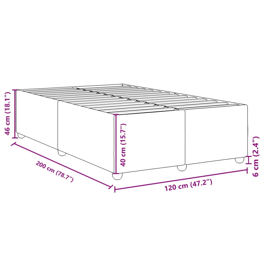 Giroletto senza Materasso Blu 120x200 cm in Tessuto | homemem39