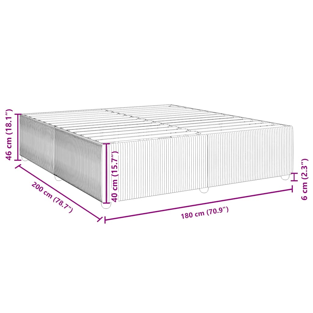 Giroletto senza Materasso Blu 180x200 cm in Tessuto - homemem39