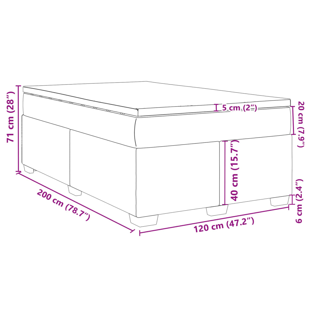 Giroletto a Molle con Materasso Cappuccino 120x200cm Similpelle | homemem39