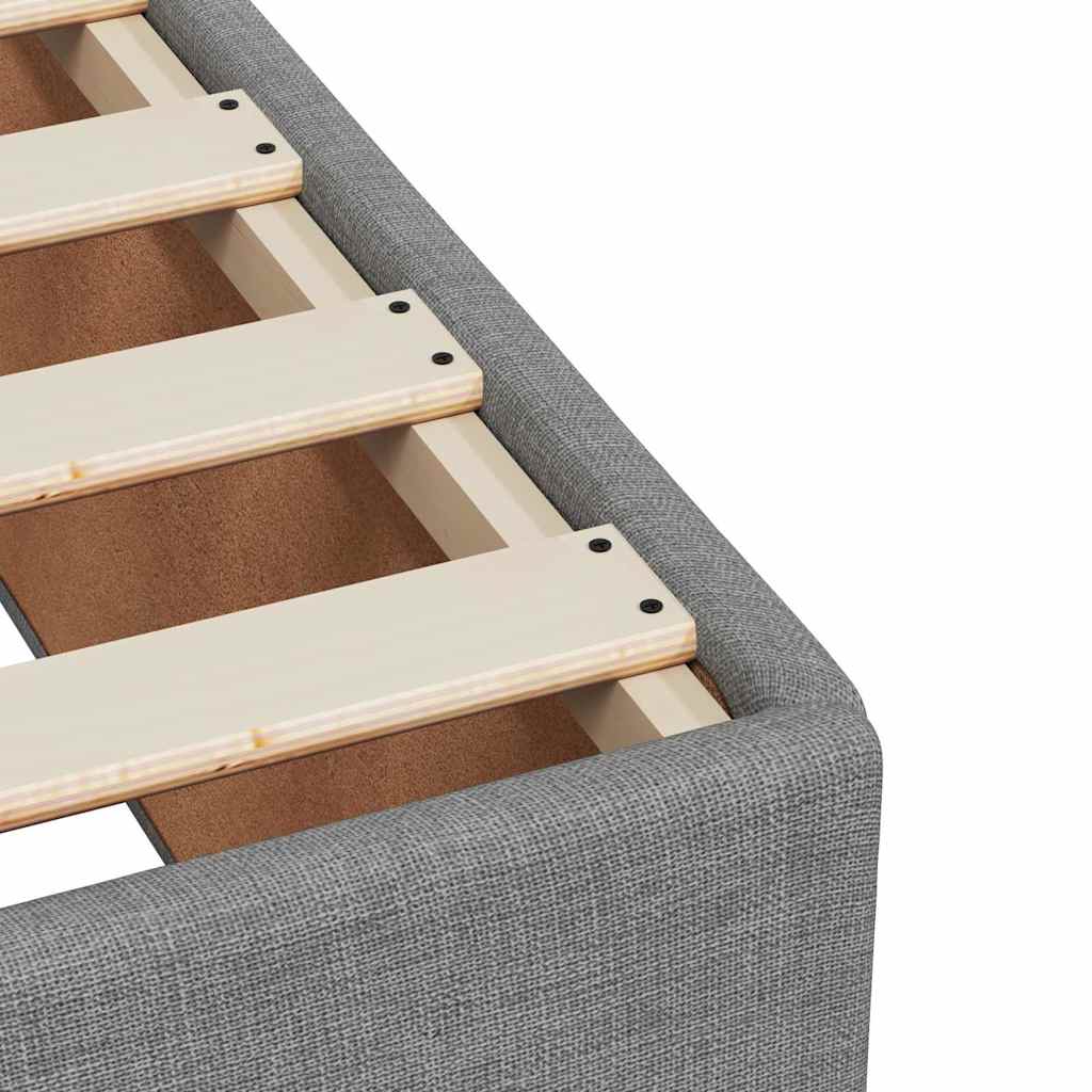 Giroletto a Molle con Materasso Grigio Chiaro 200x200cm Tessuto | homemem39
