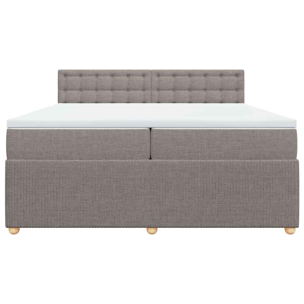 Giroletto a Molle con Materasso Tortora 200x200 cm in Tessuto | homemem39