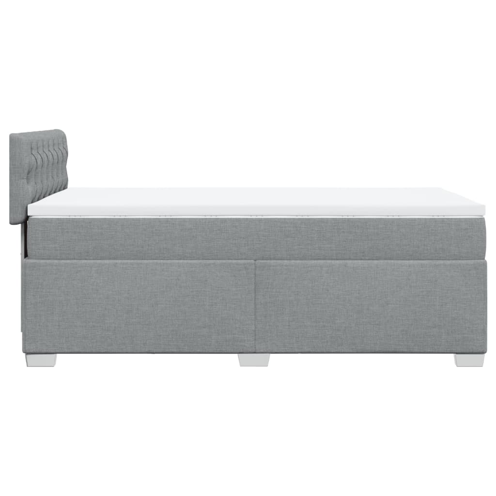 Giroletto a Molle con Materasso Grigio Chiaro 80x200 cm Tessuto | homemem39