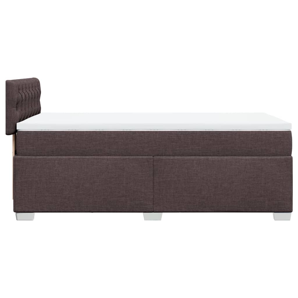 Giroletto a Molle con Materasso Marrone Scuro 80x200 cm Tessuto | homemem39