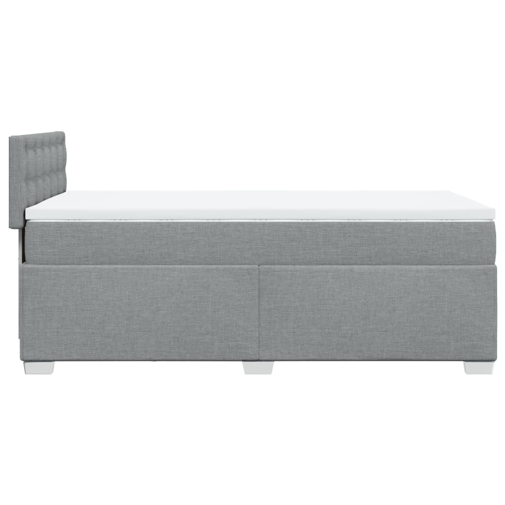 Giroletto a Molle con Materasso Grigio Chiaro 80x200 cm Tessuto | homemem39