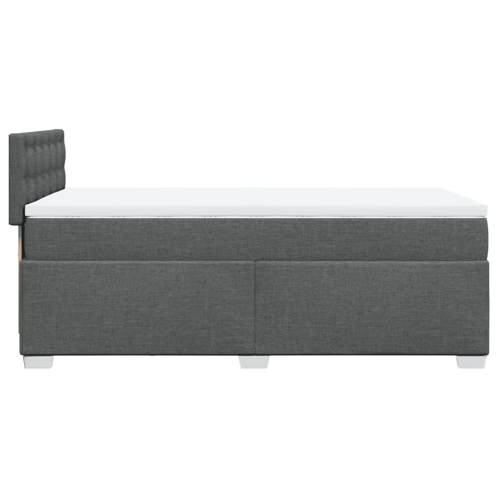 Giroletto a Molle con Materasso Grigio Scuro 80x200 cm Tessuto | homemem39