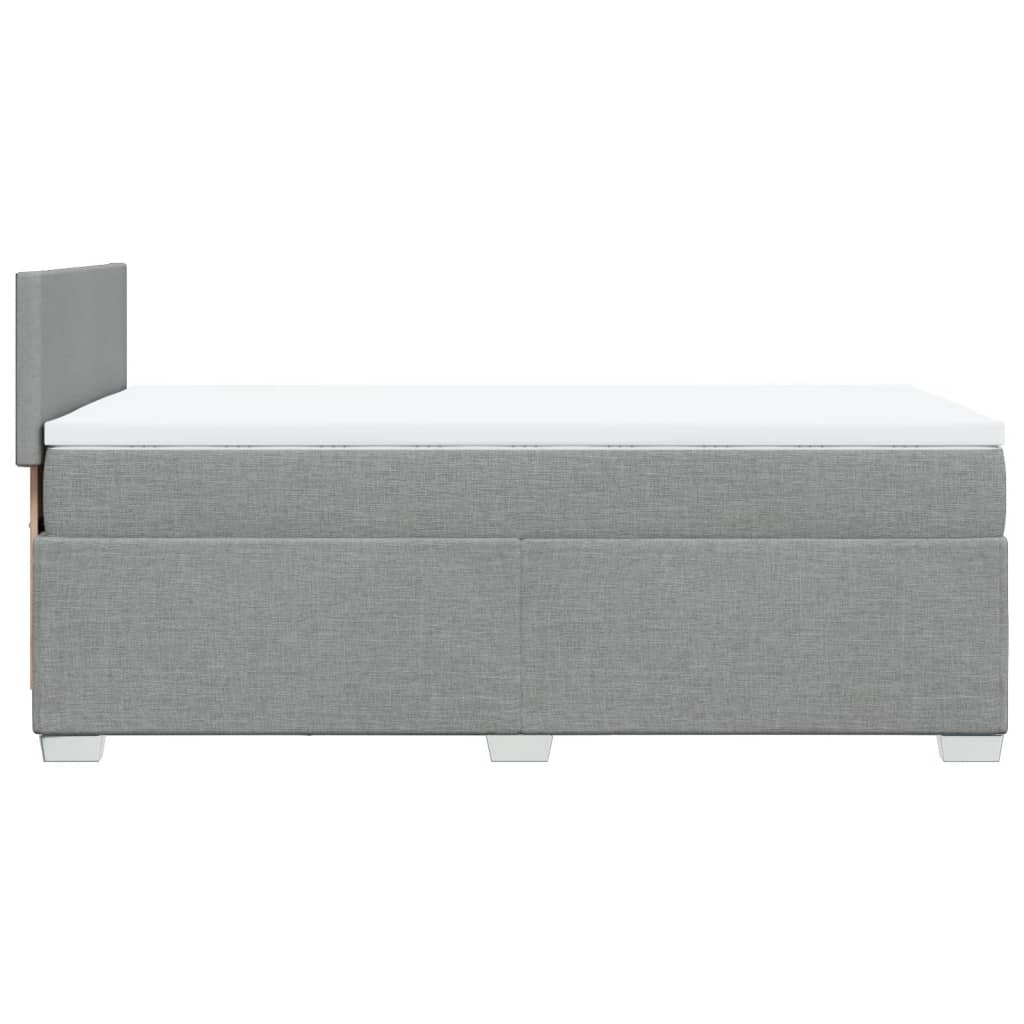 Giroletto a Molle con Materasso Grigio Chiaro 90x190 cm Tessuto | homemem39