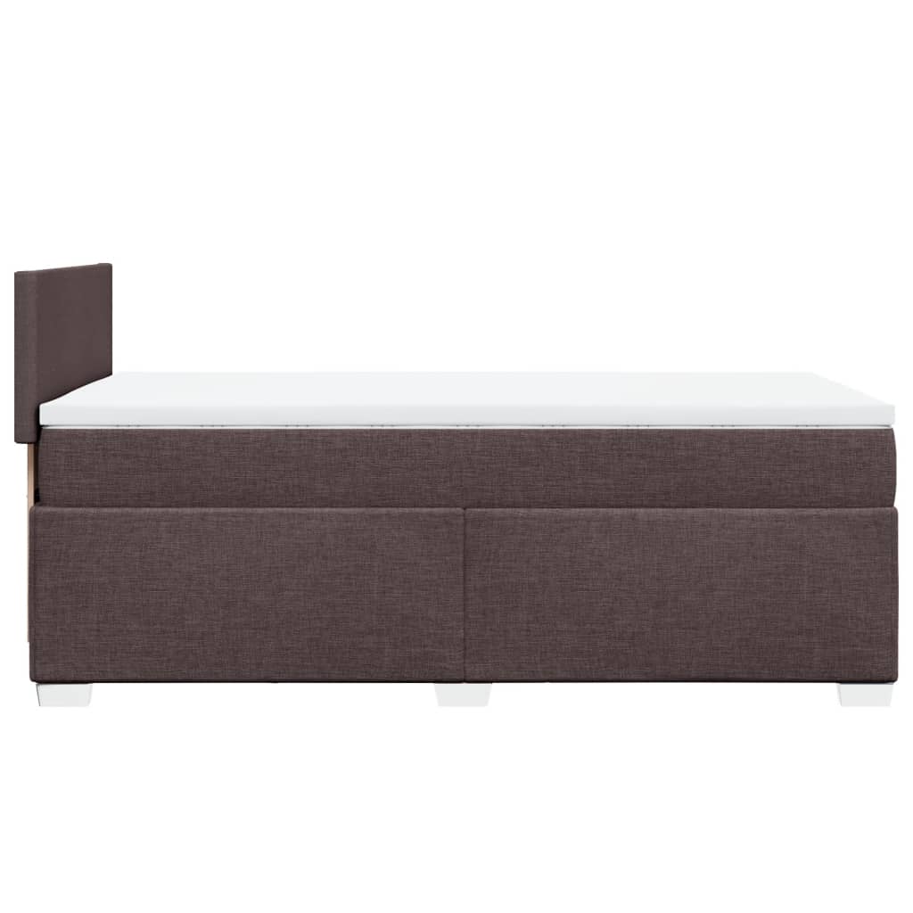 Giroletto a Molle con Materasso Marrone Scuro 90x190cm Tessuto | homemem39