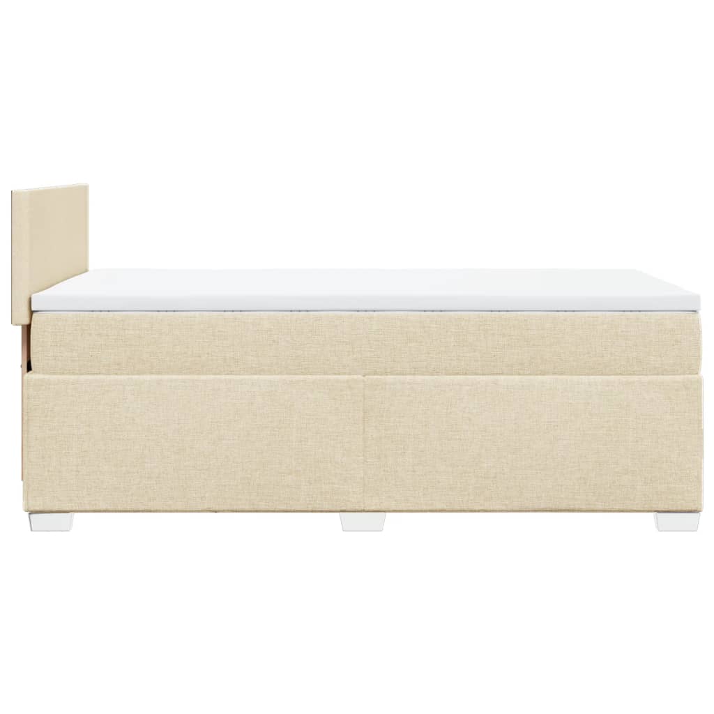 Giroletto a Molle con Materasso Crema 90x190 cm in Tessuto | homemem39