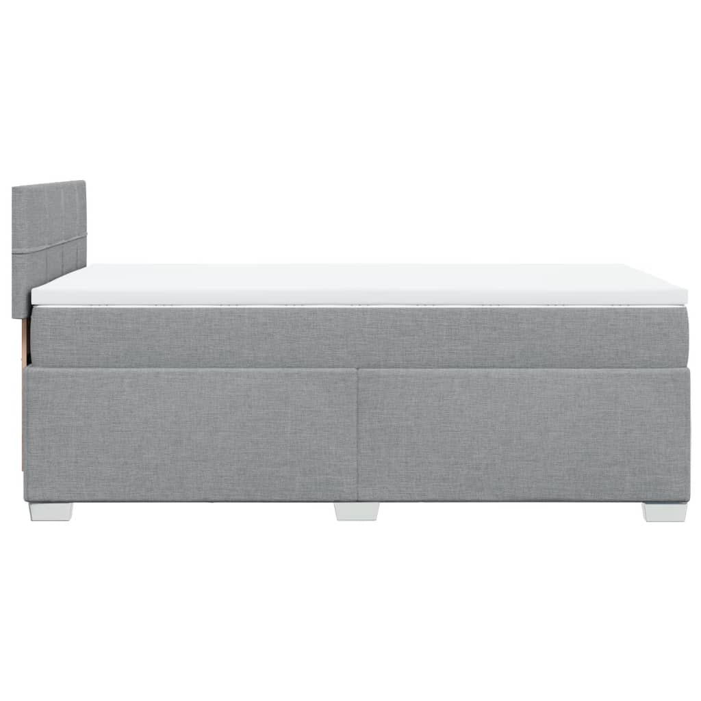 Giroletto a Molle con Materasso Grigio Chiaro 90x190 cm Tessuto | homemem39