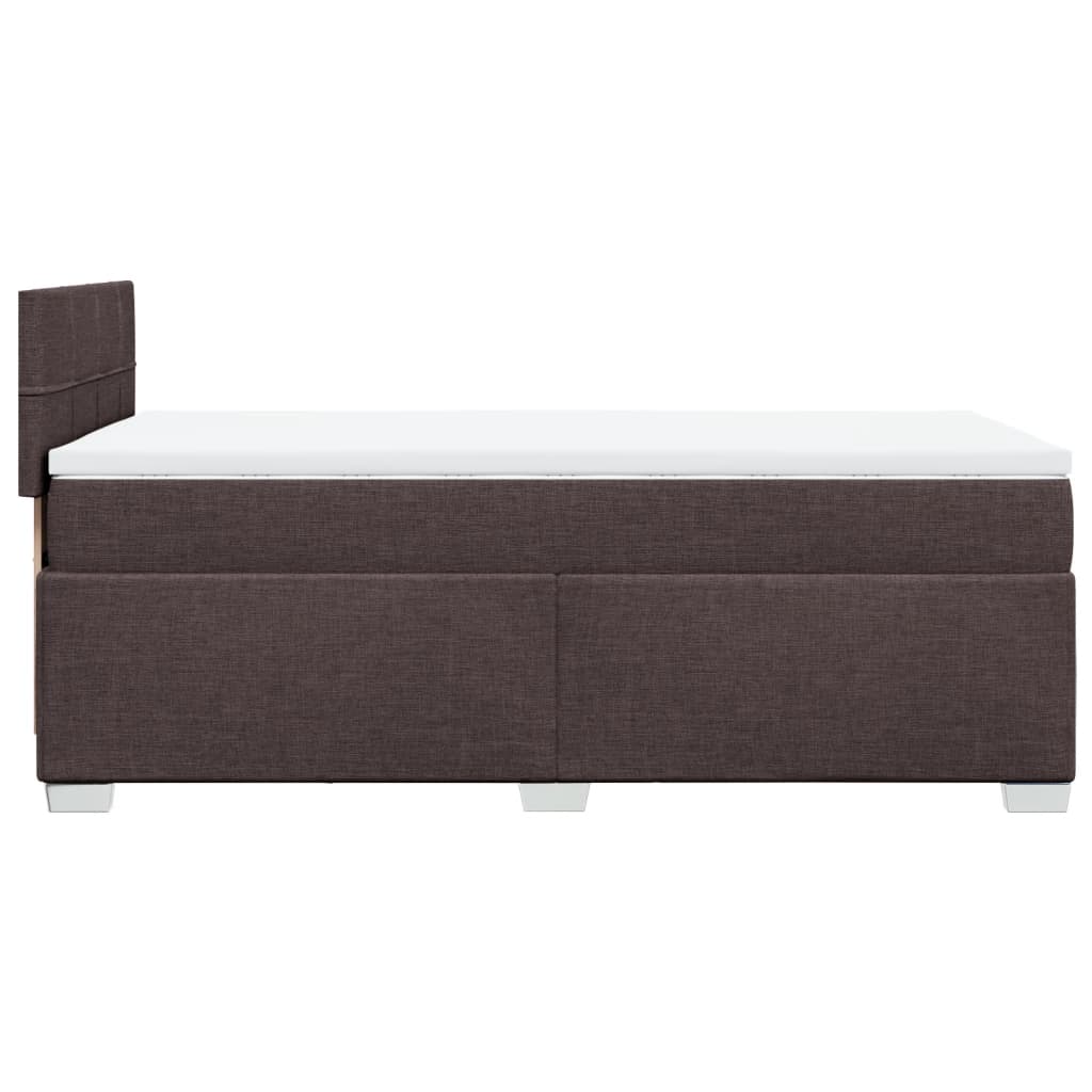 Giroletto a Molle con Materasso Marrone Scuro 90x190cm Tessuto | homemem39