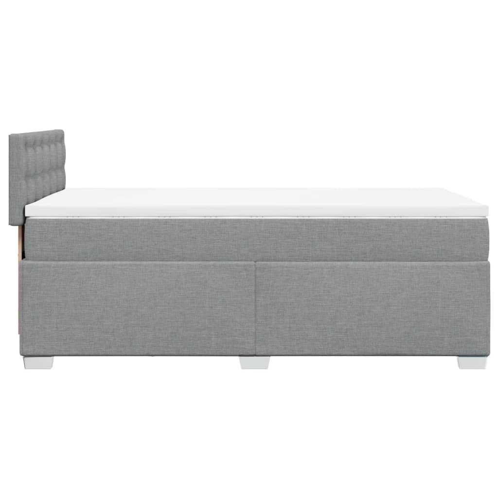 Giroletto a Molle con Materasso Grigio Chiaro 90x190 cm Tessuto | homemem39