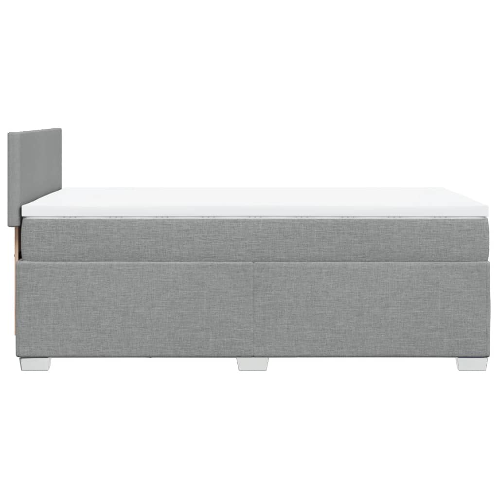 Giroletto a Molle con Materasso Grigio Chiaro 90x200 cm Tessuto | homemem39