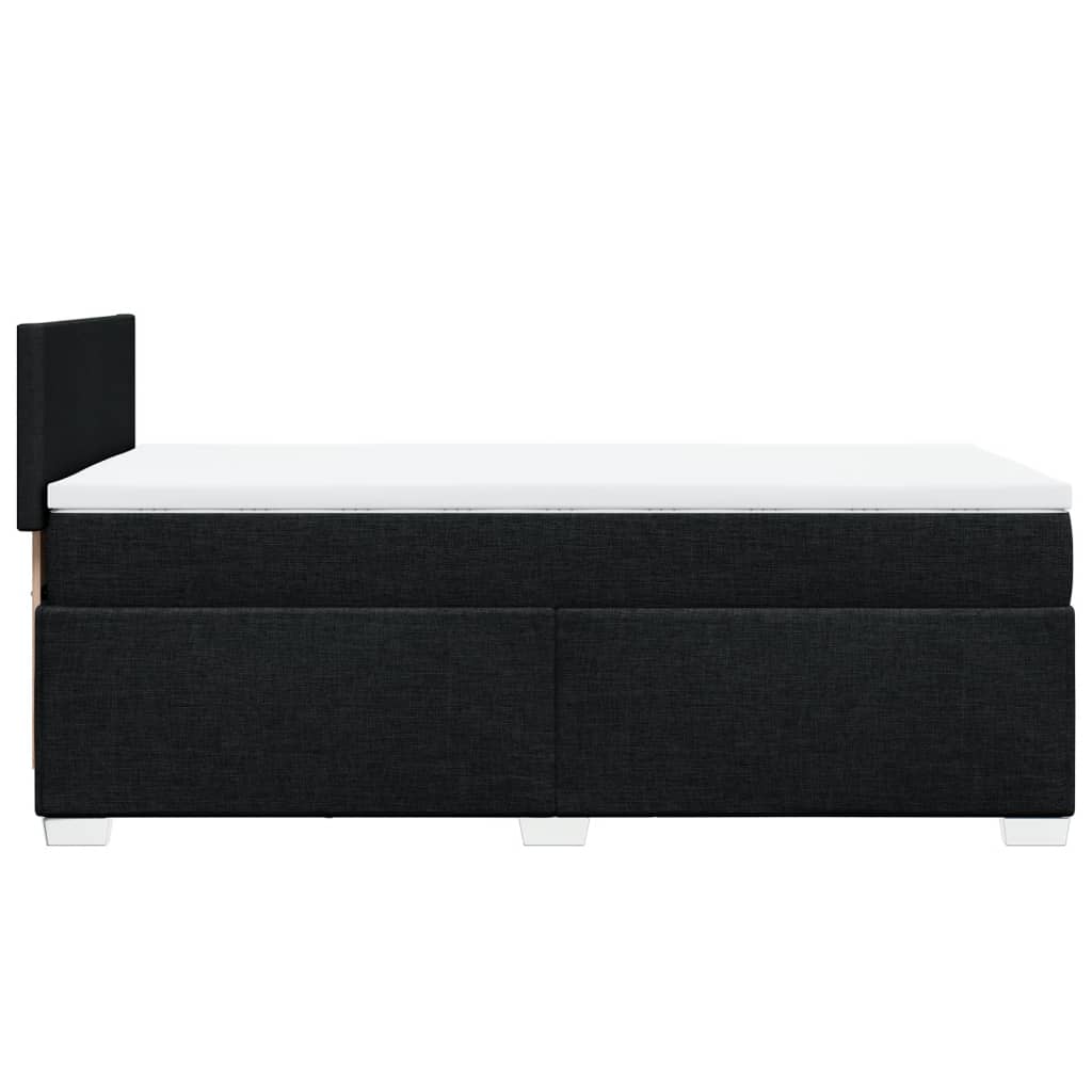 Giroletto a Molle con Materasso Nero 90x200 cm in Tessuto | homemem39