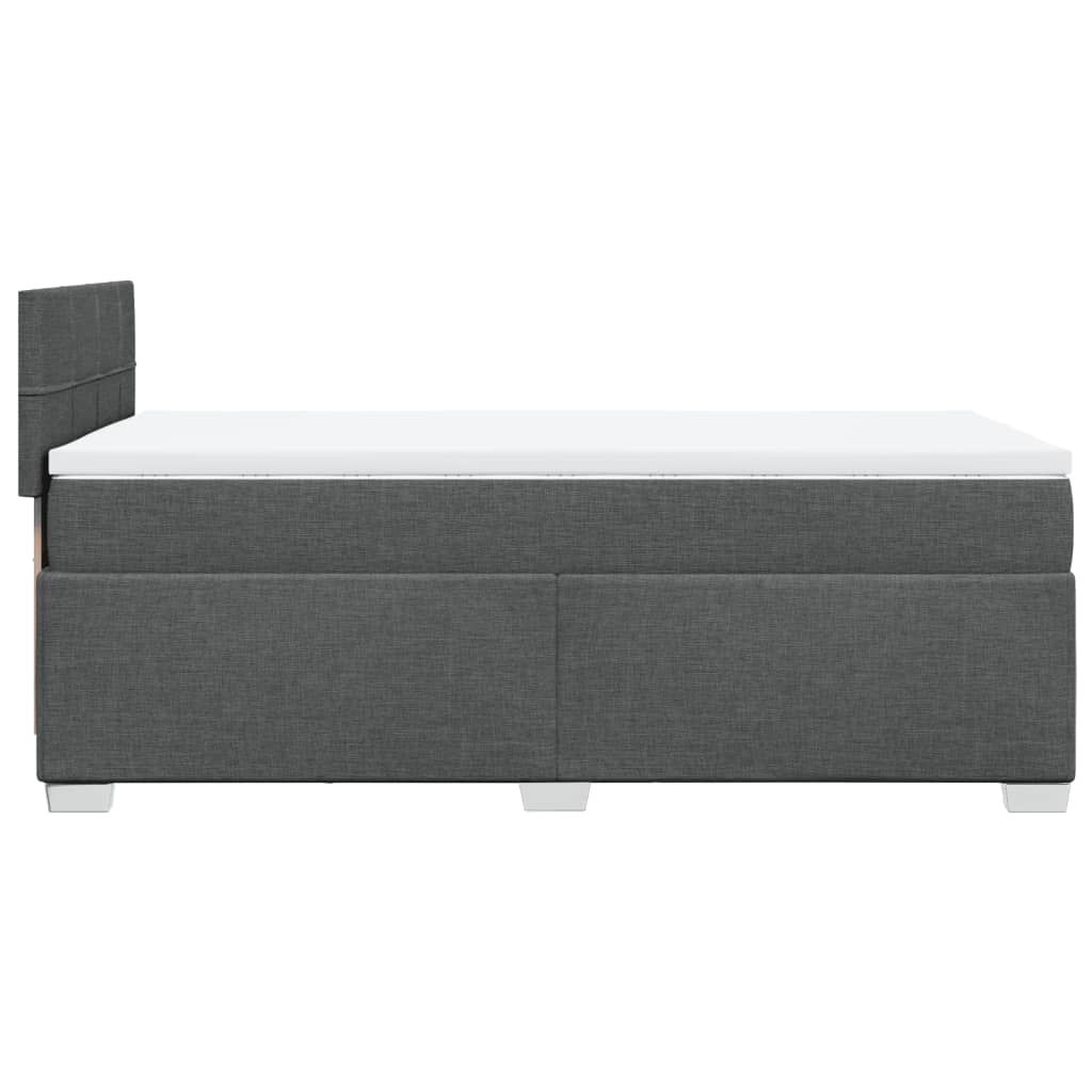 Giroletto a Molle con Materasso Grigio Scuro 90x200 cm Tessuto | homemem39