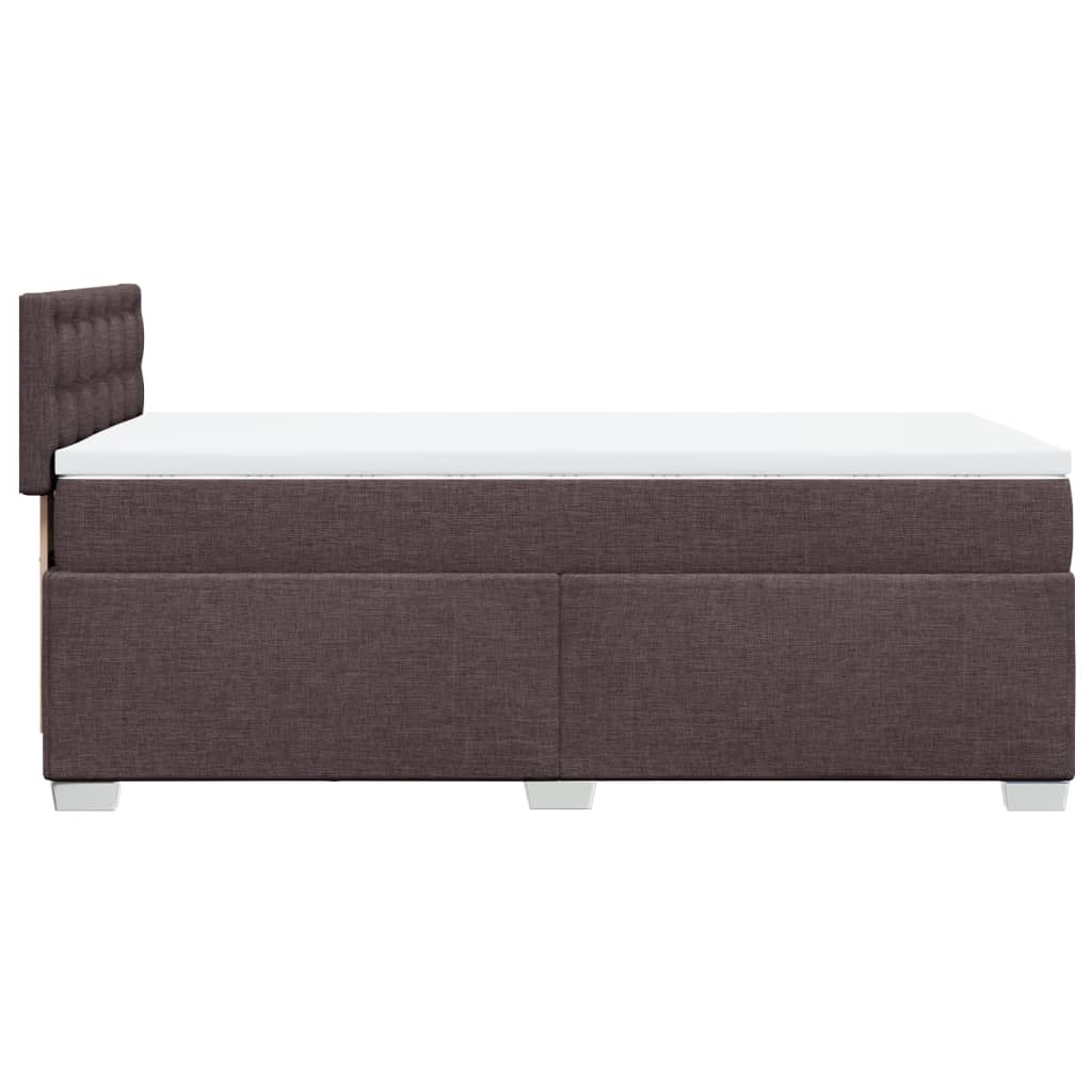 Giroletto a Molle con Materasso Marrone Scuro 90x200 cm Tessuto | homemem39