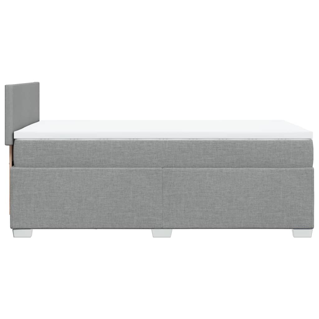 Giroletto a Molle con Materasso Grigio Chiaro100x200 cm Tessuto | homemem39