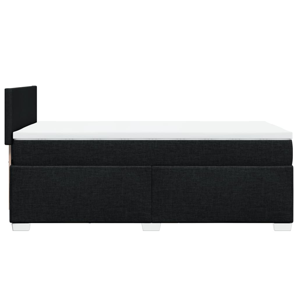 Giroletto a Molle con Materasso Nero 100x200 cm in Tessuto | homemem39