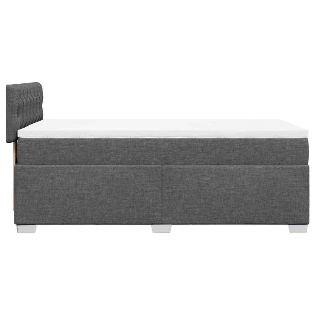 Giroletto a Molle con Materasso Grigio Scuro 100x200 cm Tessuto | homemem39