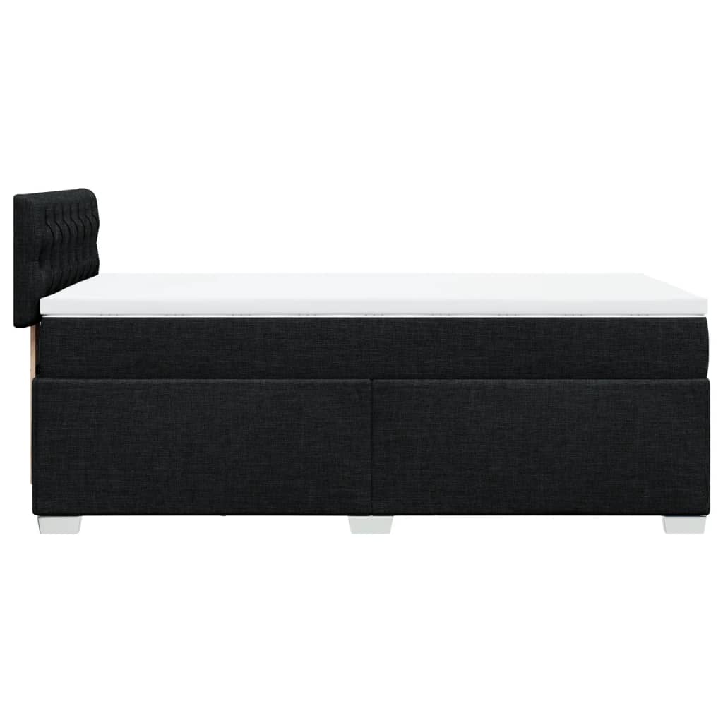 Giroletto a Molle con Materasso Nero 100x200 cm in Tessuto | homemem39