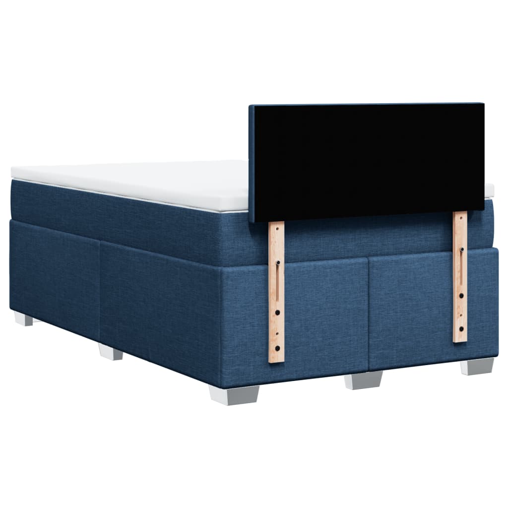 Giroletto a Molle con Materasso Blu 120x190 cm in Tessuto