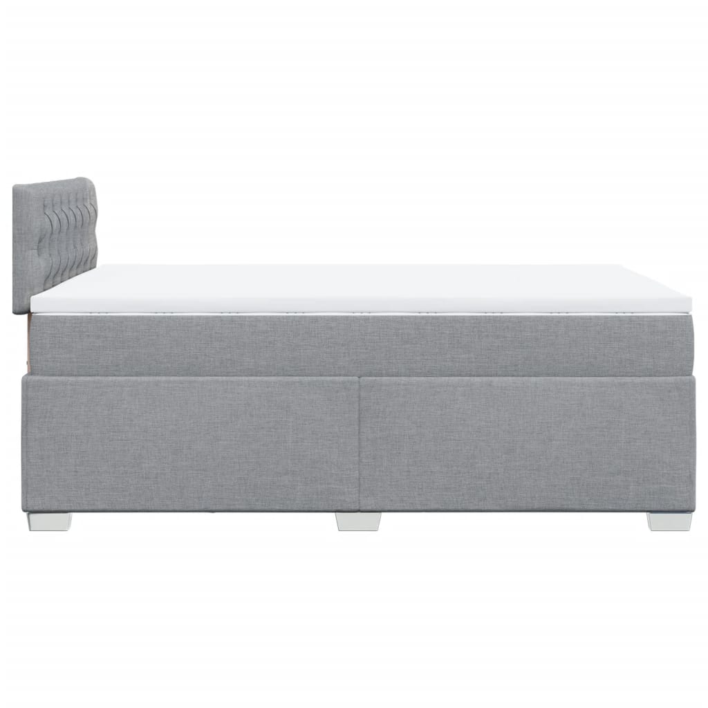 Giroletto a Molle con Materasso Grigio Chiaro 120x190cm Tessuto | homemem39