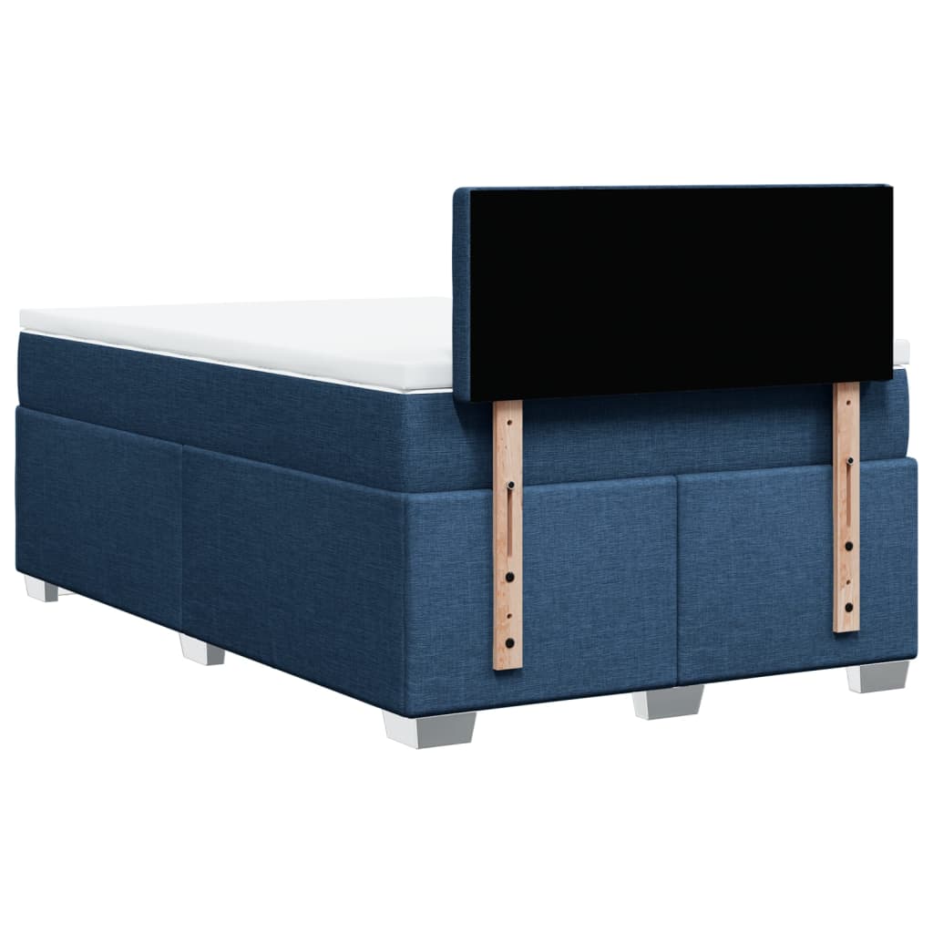 Giroletto a Molle con Materasso Blu 120x190 cm in Tessuto