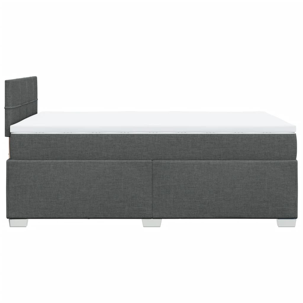 Giroletto a Molle con Materasso Grigio Scuro 120x200 cm Tessuto | homemem39