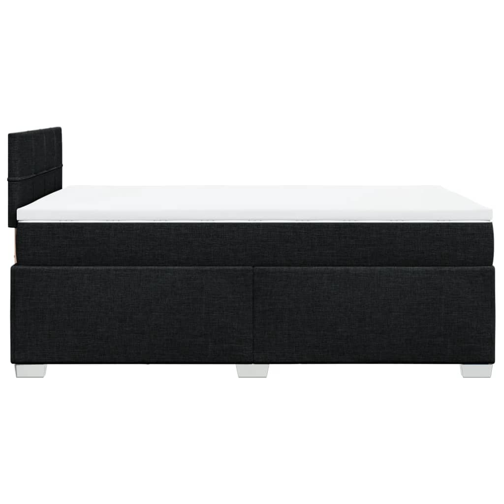 Giroletto a Molle con Materasso Nero 120x200 cm in Tessuto | homemem39
