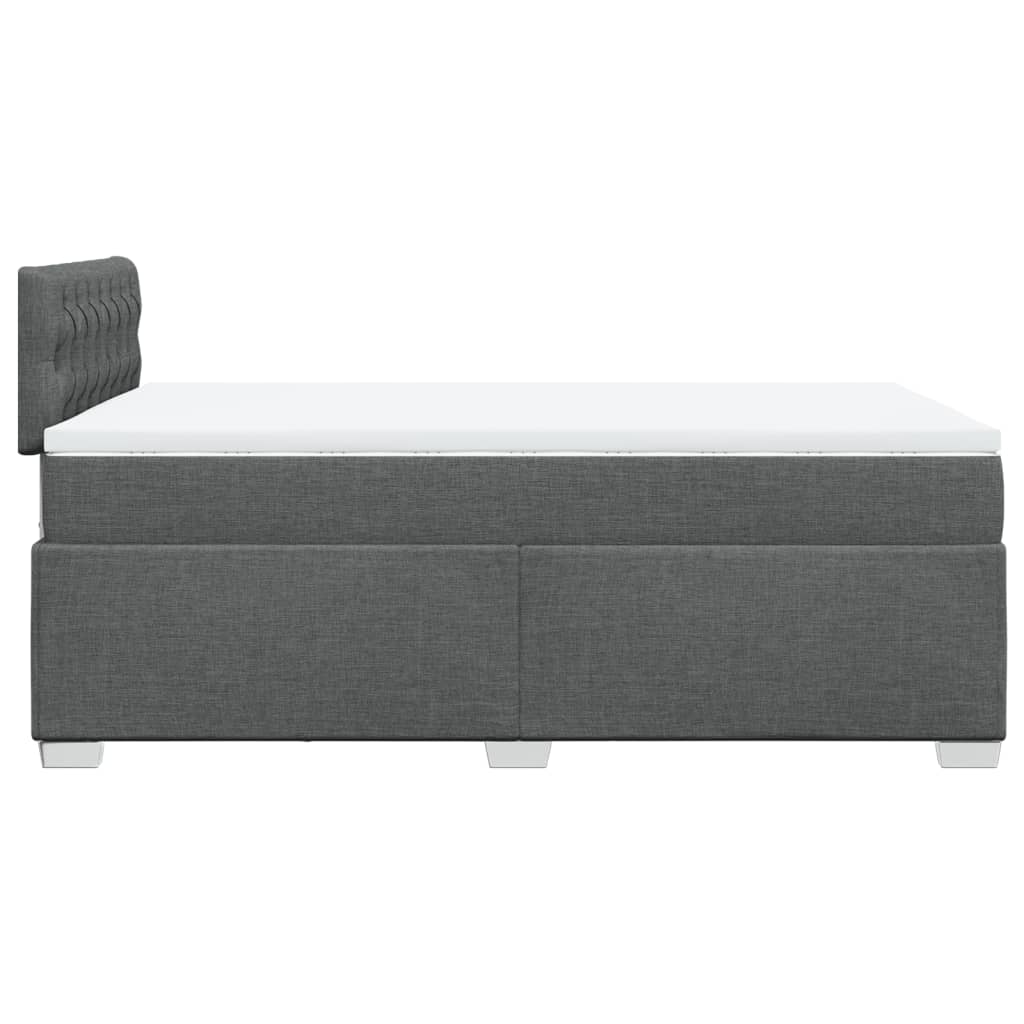 Giroletto a Molle con Materasso Grigio Scuro 120x200 cm Tessuto | homemem39