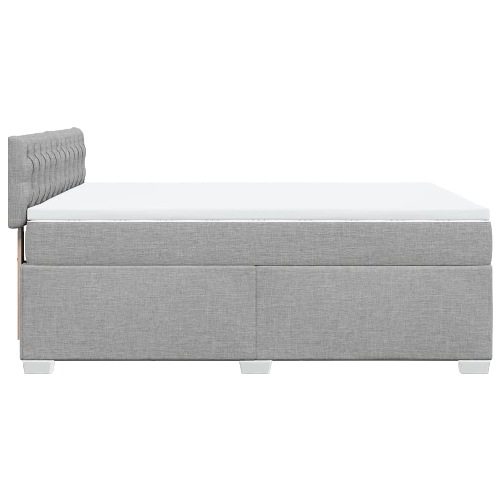 Giroletto a Molle con Materasso Grigio Chiaro160x200 cm Tessuto | homemem39
