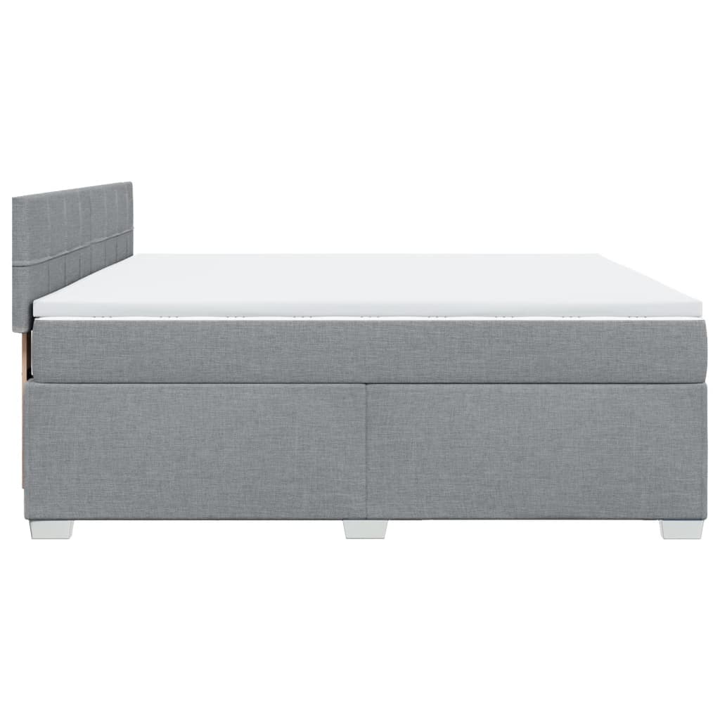 Giroletto a Molle con Materasso Grigio Chiaro180x200 cm Tessuto | homemem39