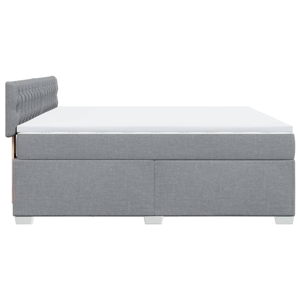 Giroletto a Molle con Materasso Grigio Chiaro180x200 cm Tessuto | homemem39