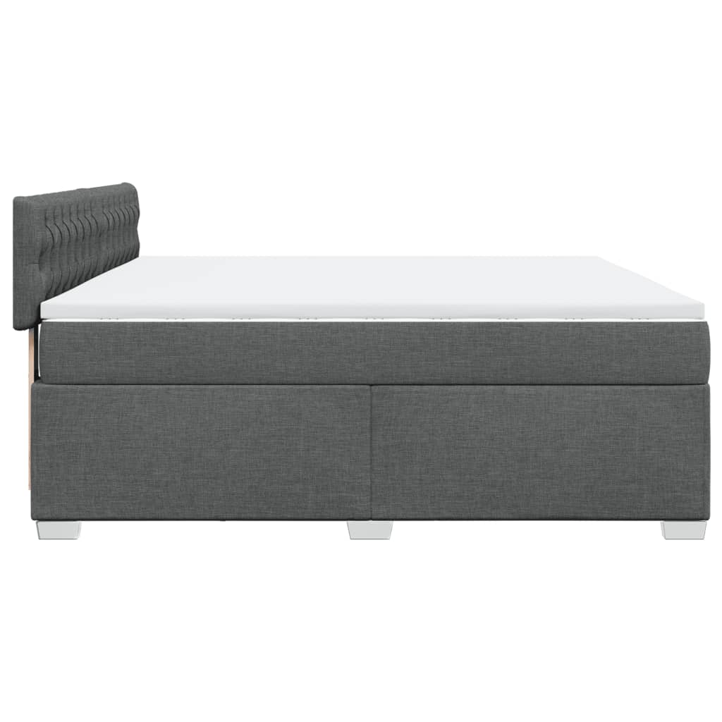 Giroletto a Molle con Materasso Grigio Scuro 180x200 cm Tessuto | homemem39