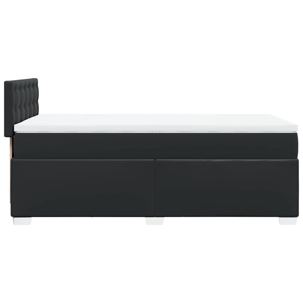 Giroletto a Molle con Materasso Nero 80x200 cm in Similpelle | homemem39