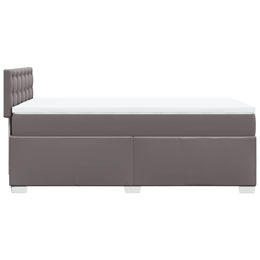 Giroletto a Molle con Materasso Grgio 80x200 cm in Similpelle | homemem39