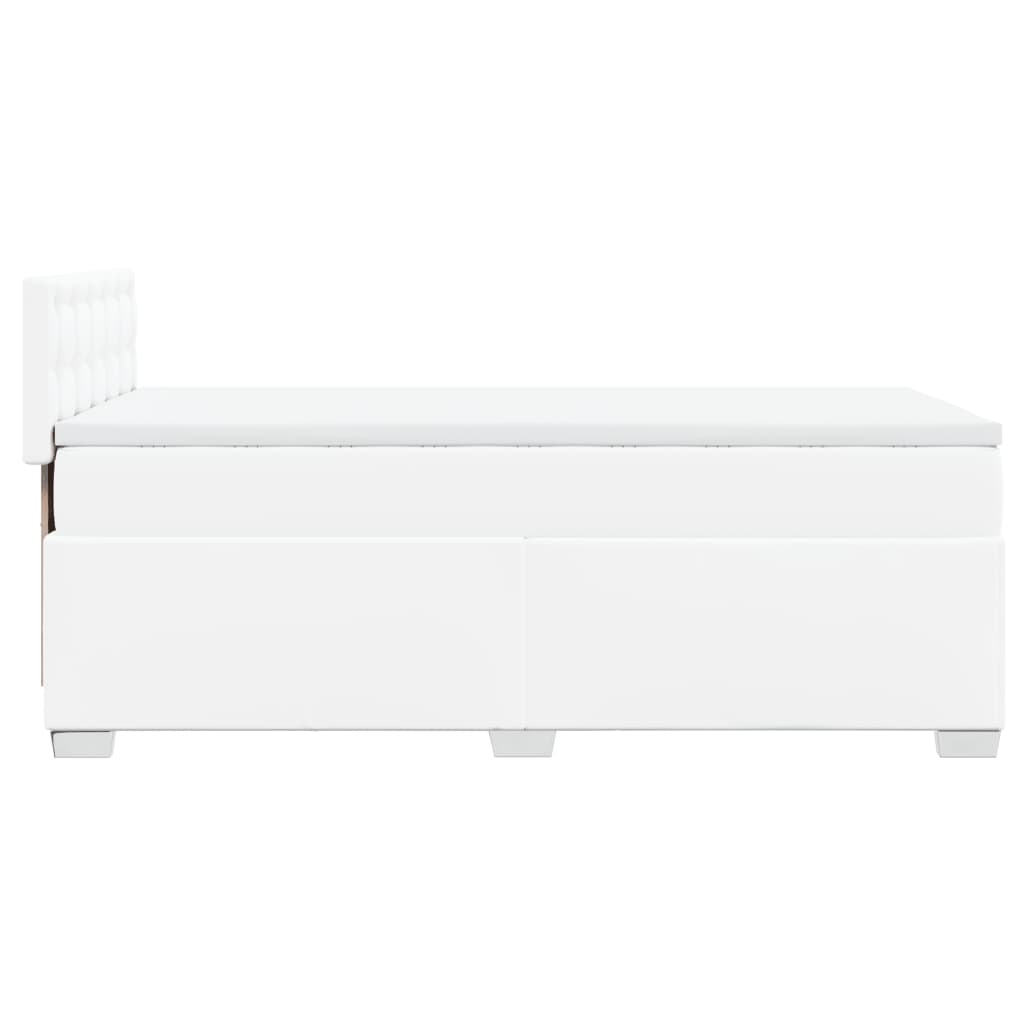 Giroletto a Molle con Materasso Bianco 90x200 cm in Similpelle | homemem39