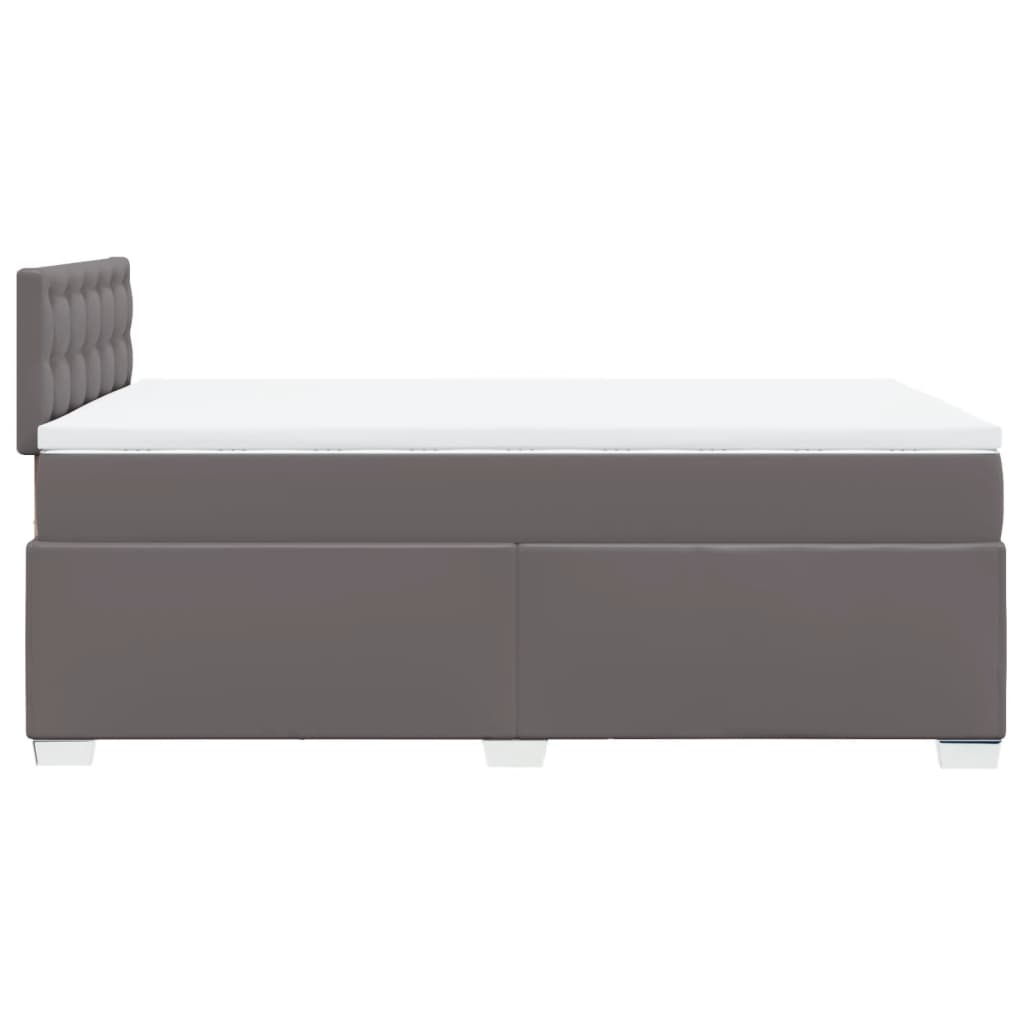 Giroletto a Molle con Materasso Grigio 120x190 cm in Similpelle | homemem39