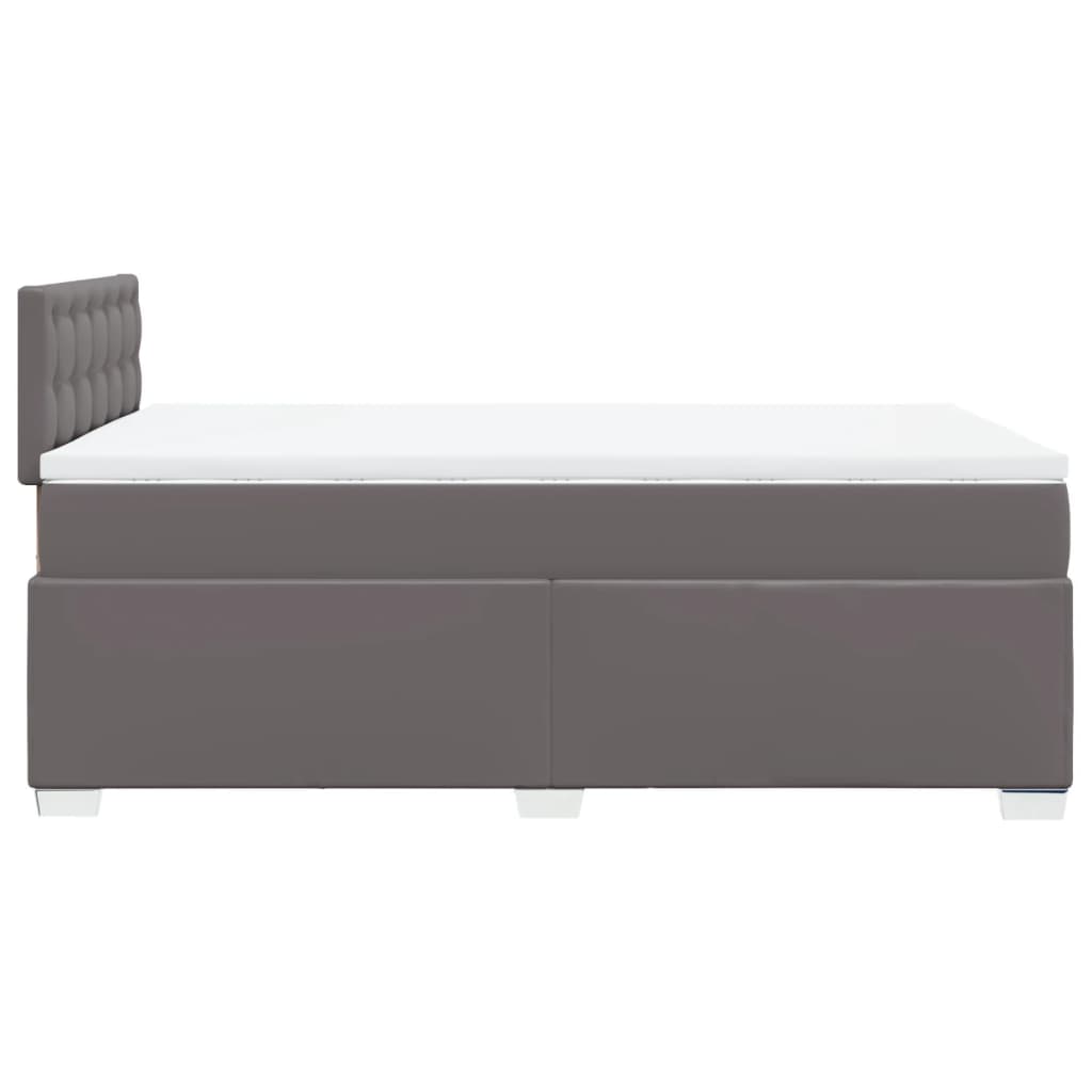 Giroletto a Molle con Materasso Grigio 120x200 cm in Similpelle | homemem39