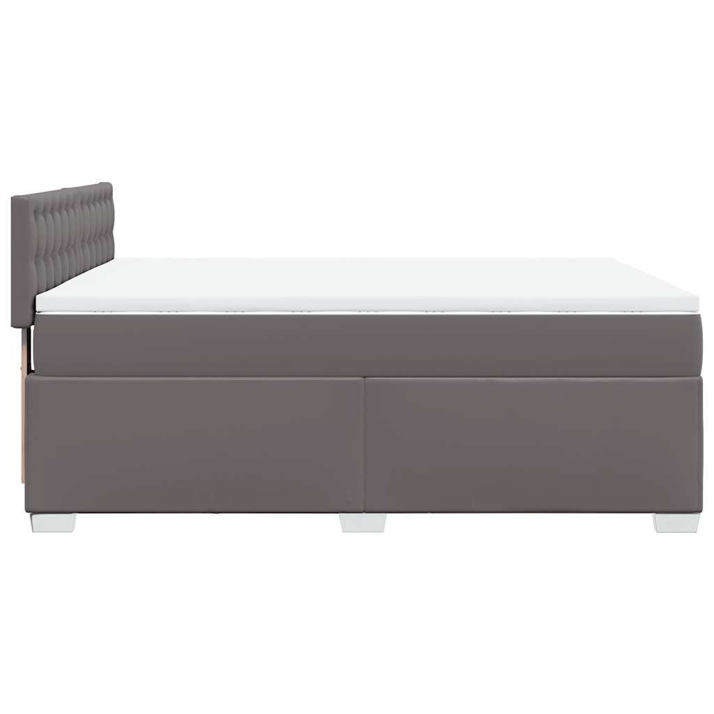 Giroletto a Molle con Materasso Grigio 140x190 cm in Similpelle | homemem39