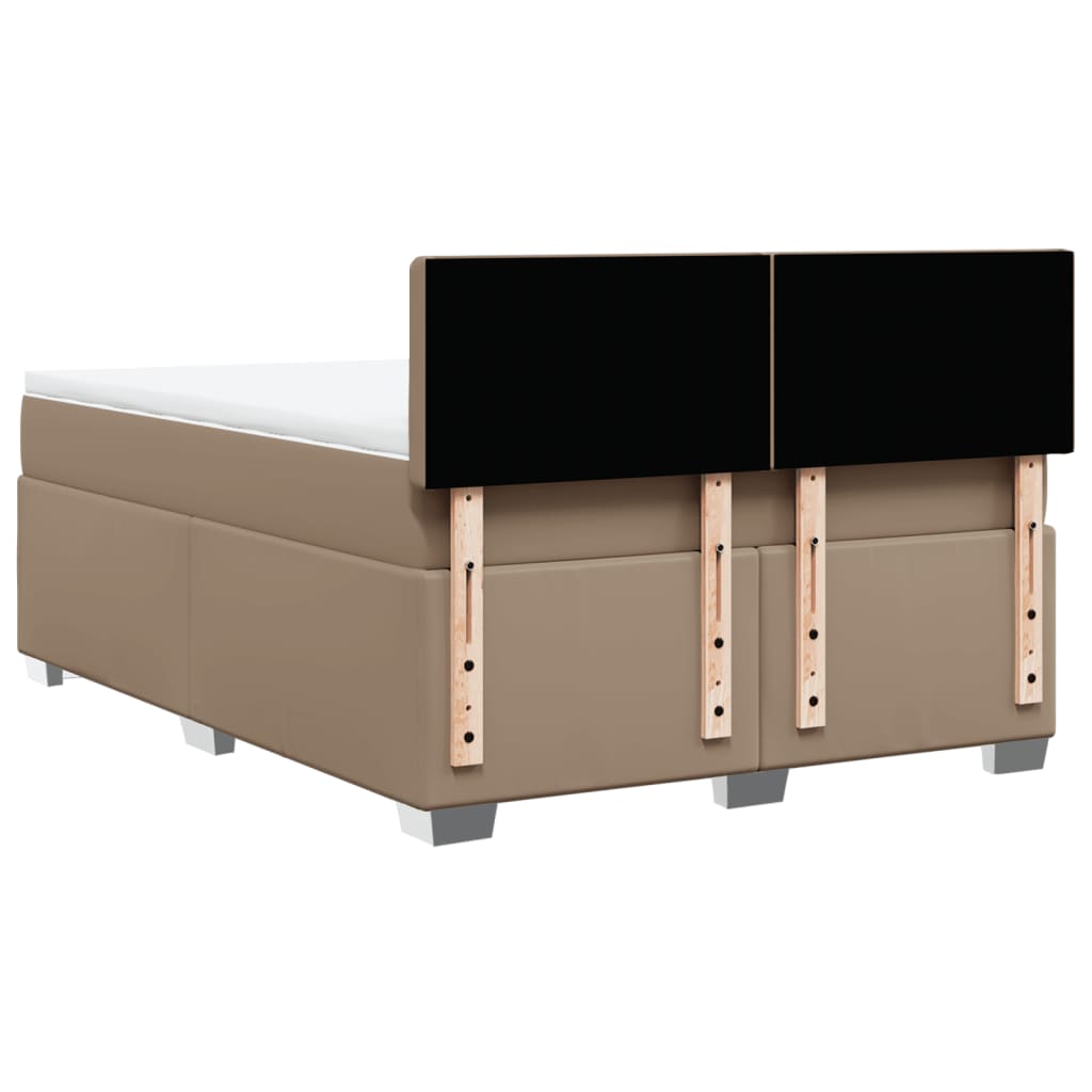 Giroletto a Molle con Materasso Cappuccino 140x190cm Similpelle