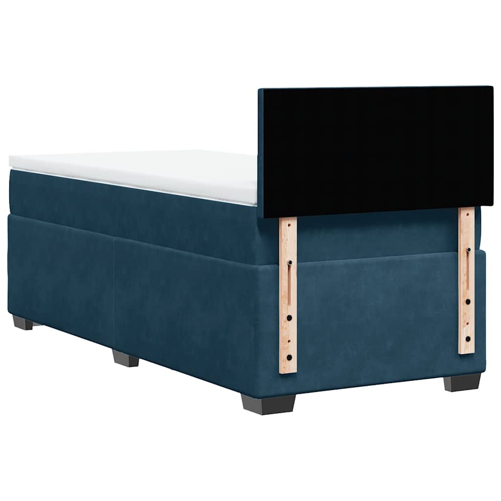 Giroletto a Molle con Materasso Blu 80x200 cm in Velluto | homemem39
