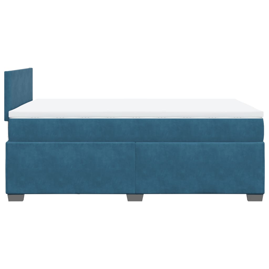 Giroletto a Molle con Materasso Blu 120x190 cm in Velluto | homemem39