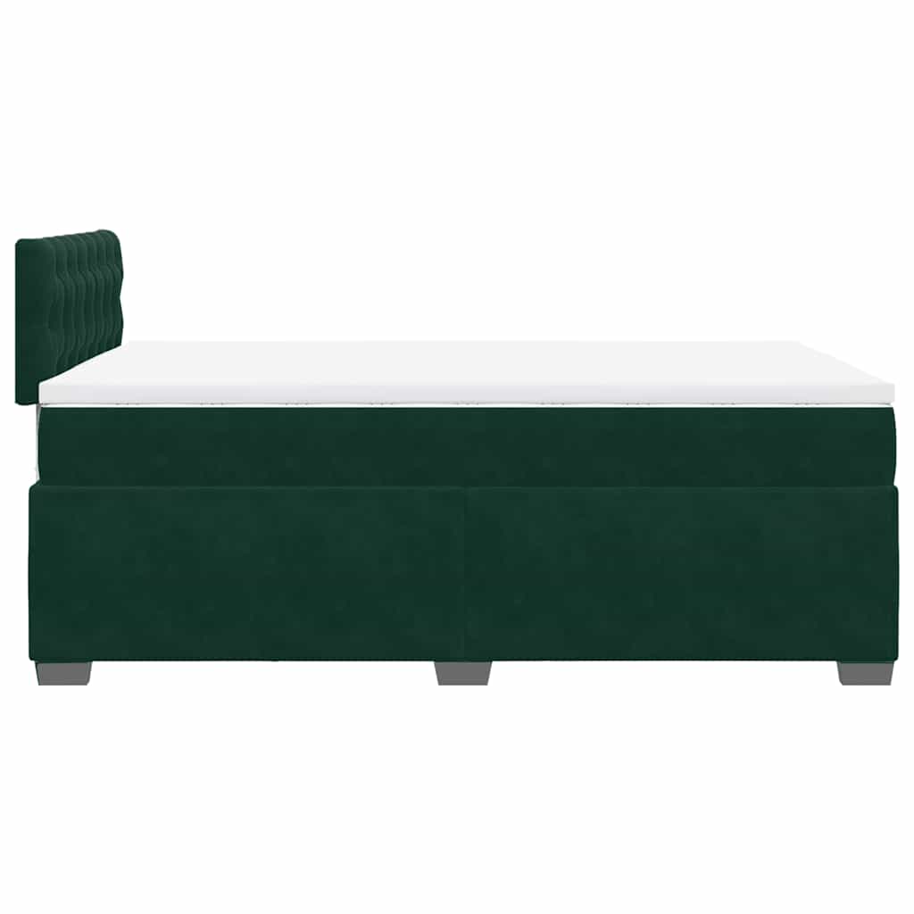 Giroletto a Molle con Materasso Verde Scuro 120x190 cm Velluto | homemem39