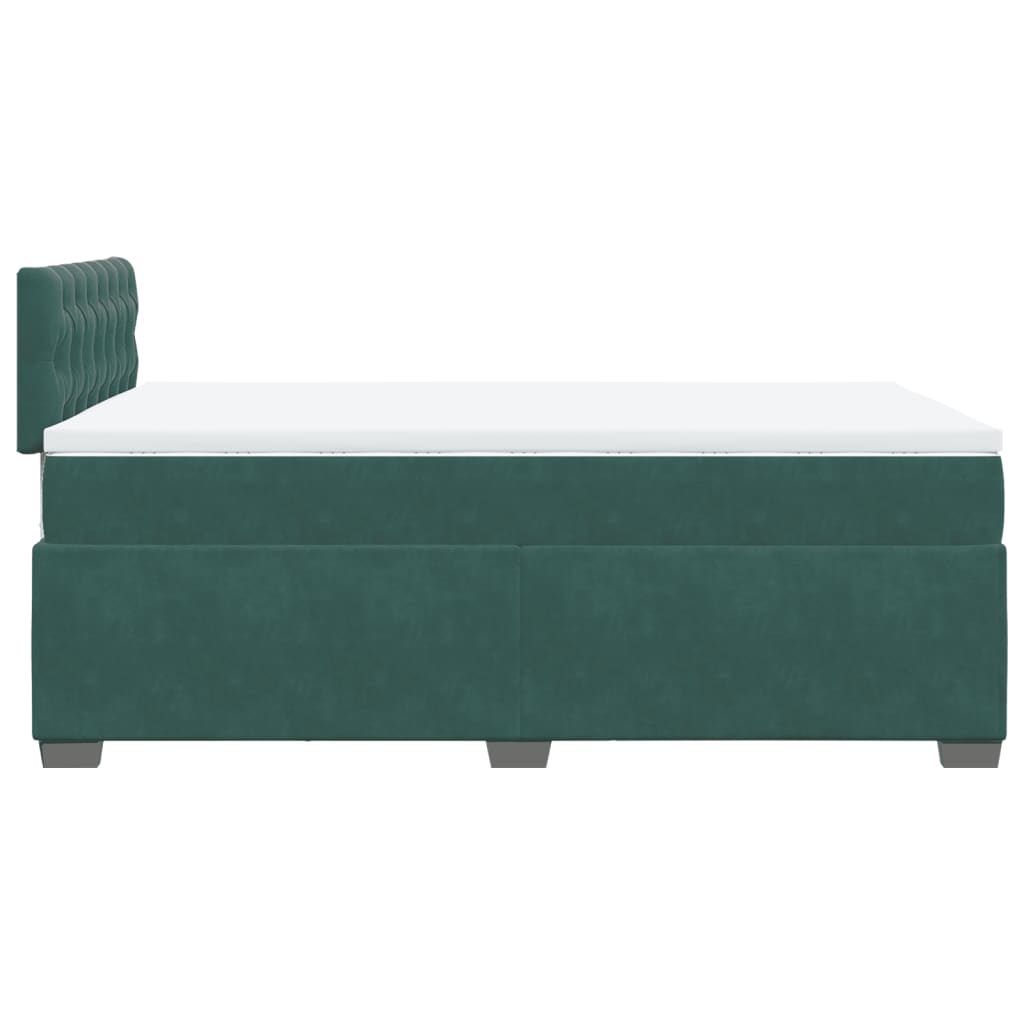 Giroletto a Molle con Materasso Verde Scuro 120x200 cm Velluto | homemem39