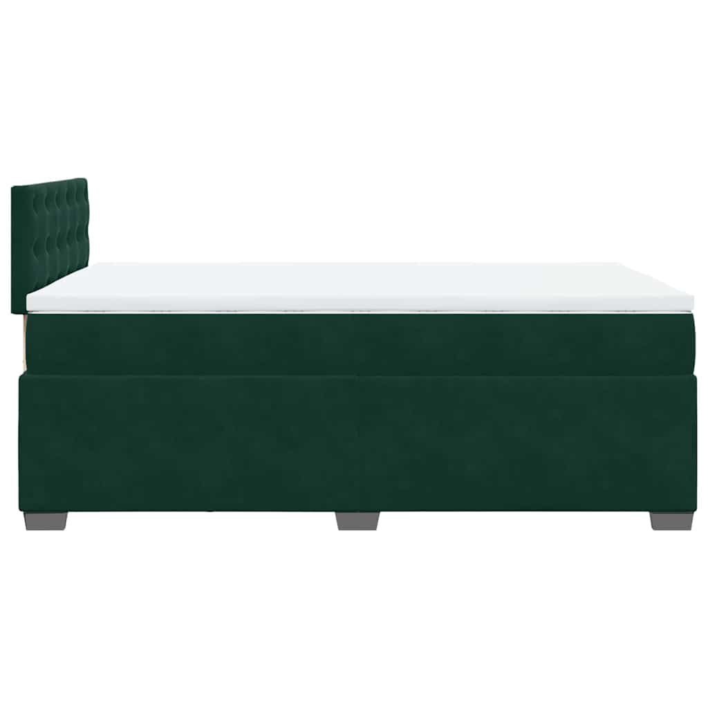 Giroletto a Molle con Materasso Verde Scuro 120x200 cm Velluto | homemem39