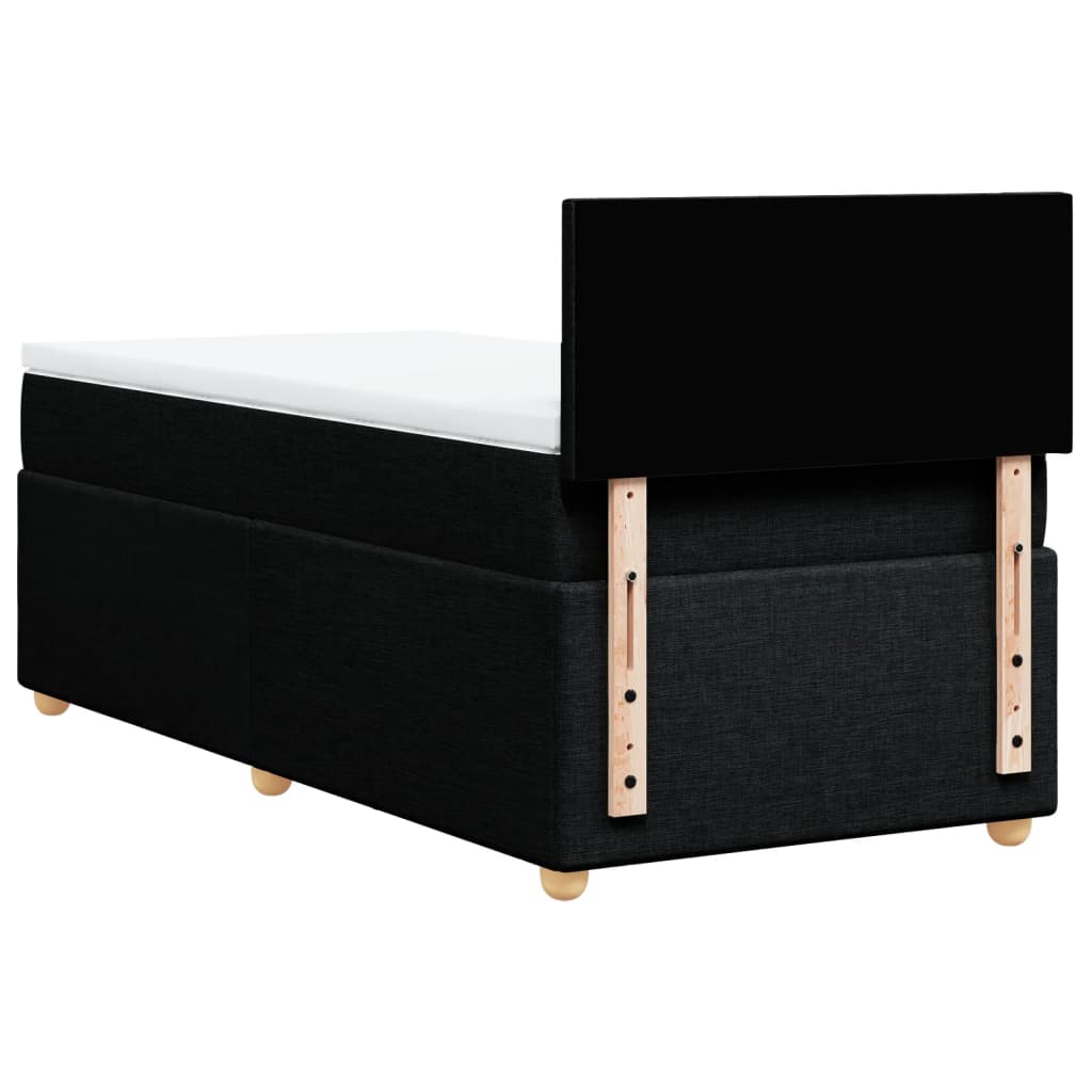 Giroletto a Molle con Materasso Nero 90x190 cm in Tessuto | homemem39