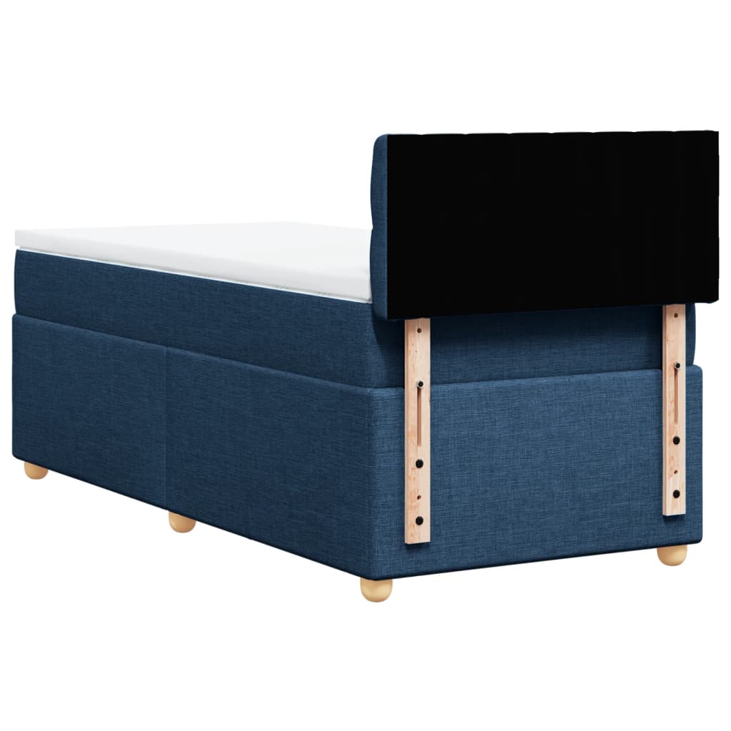 Giroletto a Molle con Materasso Blu 90x190 cm in Tessuto