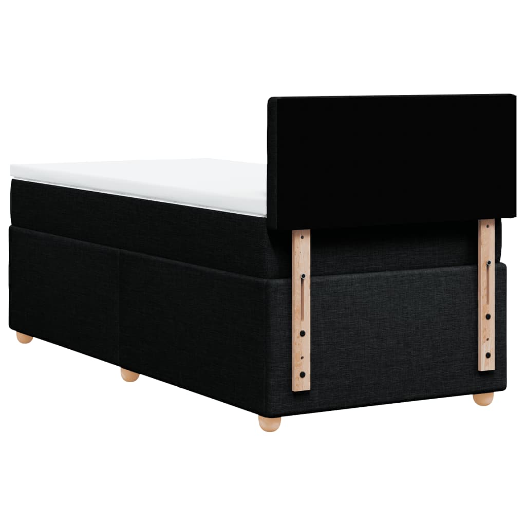Giroletto a Molle con Materasso Nero 90x190 cm in Tessuto | homemem39