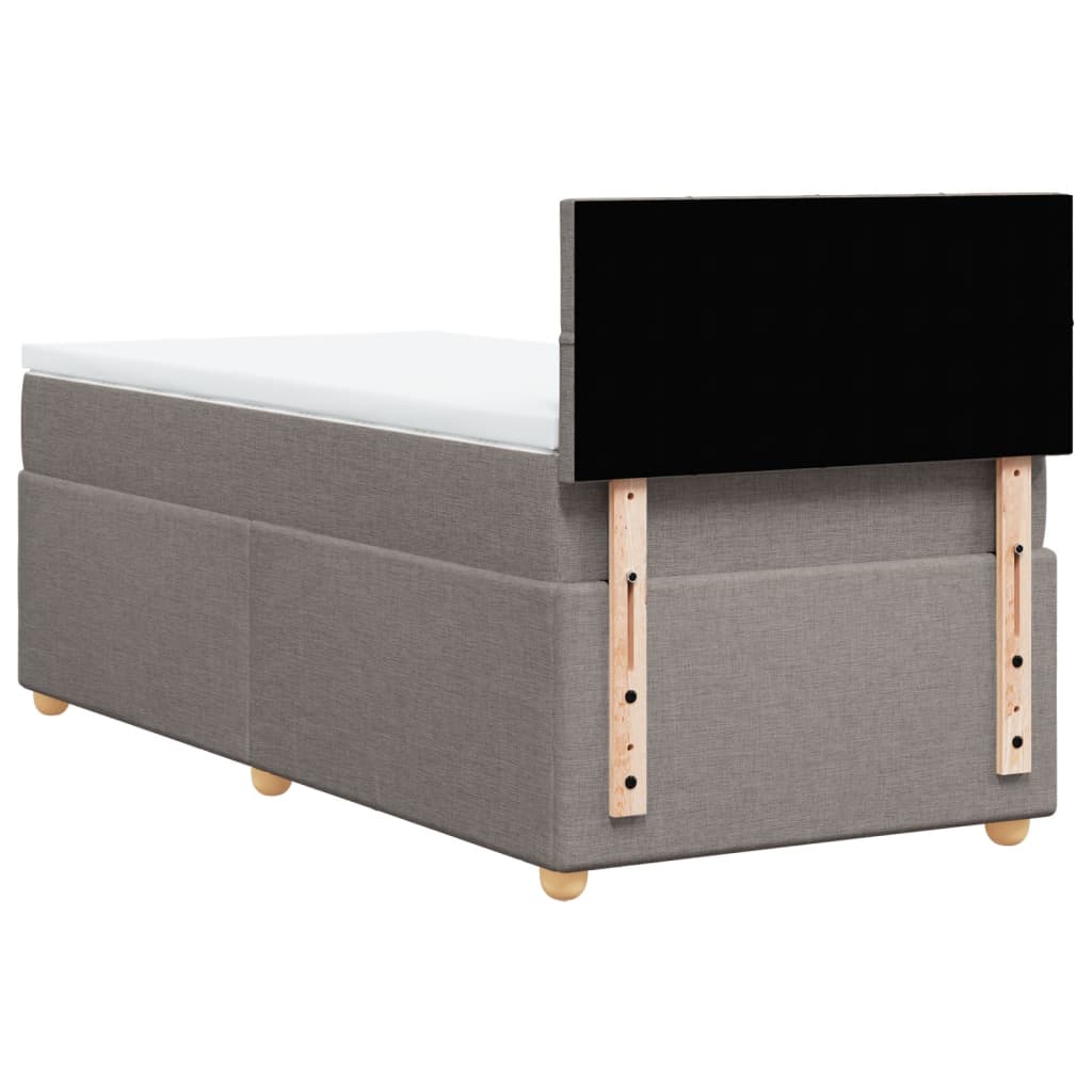 Giroletto a Molle con Materasso Tortora 90x200 cm inTessuto | homemem39