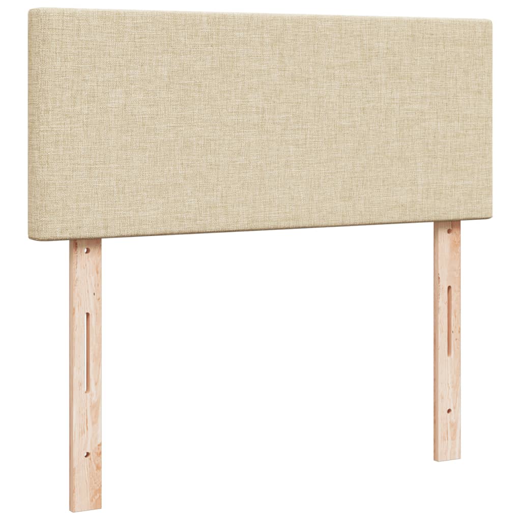 Giroletto a Molle con Materasso Crema 120x190 cm in Tessuto